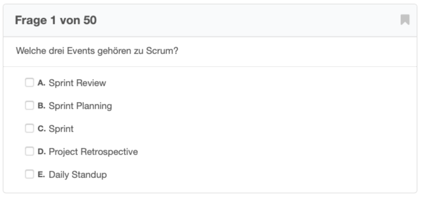 Beispielfrage Scrum Master